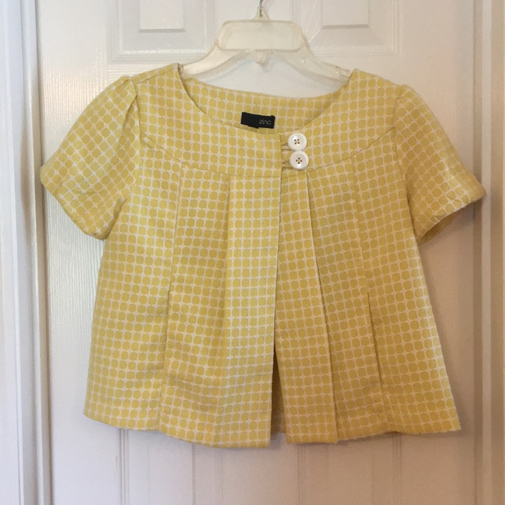 Yellow Pleated Cape Jacket